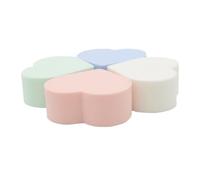 Cabilock 4 Pcs Heart Shape Facial Sponge Makeup Puff Dual Use Wet and Dry Non-latex Skin Care Cleaning Sponge for Gentle Makeup Removal Random Color