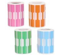 Cabilock 4 Rolls Roll Jewelry Labels Jewelry Pricing Stickers Paper Self-Adhesive Tear Resistant Streamlining Inventory Control Smooth Write Labels