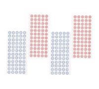 Cabilock 4 Sheets Battery Polarity Warning Stickers PVC Red Blue Self-adhesive Labels for Electrical Devices Positive Negative Marking for Battery Identification