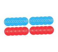 Cabilock 40 Pcs Hot and Cold Water Signs Water Temperature Signs Small Hot Cold Water Sticker Hot/cold Water Label Safety Signs Hot and Cold Signs Hot Labels Water Caution Signs