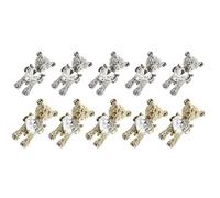 Cabilock 40Pcs Bear Nail Art Supplies Large Metal Heart Bear Charms DIY Manicure Decorations Fingernail Ornaments for Salon and Personal Use
