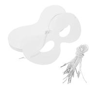 Cabilock 40pcs Blank White Face Masks for Hand Painted DIY Paper Craft Masks with Elastic Bands Interactive Group Art Projects Party Decorations Creative Cosplay Accessories