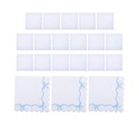 Cabilock 40pcs Bow Paper Napkins Scalloped Edge, Elegant Disposable Decorative Napkins in Square Shape, Lintfree and Safe Wiping for Birthday Tea Party and Bridal Shower
