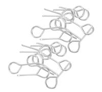 Cabilock 40pcs Fire Extinguisher Pin Security Pull Tamper-proof High Strength Iron Silver Self-locking Seals for Emergency Maintenance