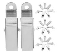 Cabilock 40pcs Metal Crocodile Clips Silver Spring Clamps for Electrical Testing Wire Management Photo Hanging Backdrop Setup and DIY Crafts with Corrosion-Resistant Construction