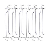 Cabilock 40Pcs Pegboard Rack Hook Heavy Duty Iron Pegboard Three Foot Hook DIY Shelf Board Triangular Hole Hook for Home Shop Supermarket 20cm 3.2cm