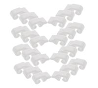 Cabilock 40pcs White Plastic Cage Door Buckles for Pet Cages and Wardrobes Multifunctional Compact Design Latches for Kitten and Pigeon Sturdy Clip-on Connectors for Secure Enclosure