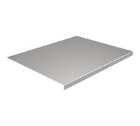Cabilock 40X50Cm Chopping Board, Steel Stainless Food Grade Cutting Board, Kitchen Worktop Counter Top Protector with L-Shaped Edge for Fruit Meat Pizza Cheese