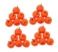 Cabilock 48pcs Mini Fake Foam Pumpkins Set Realistic Harvest Pumpkin Ornaments for Autumn Fall Halloween Thanksgiving Party Home Seasonal Decor