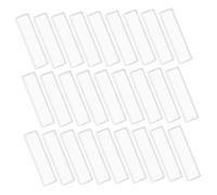 Cabilock 48pcs Self-Adhesive Label Pockets Clear Plastic Tag Holders for Wire Shelves Index Card Sleeves for Pantry Retail Library Bookshelf Organization