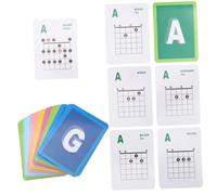 Cabilock 49pcs Guitar Chord Chart Reference Poster Bright Educational Guitar Training Guide for Beginners Students Teachers Easy Practice and Skill Improvement