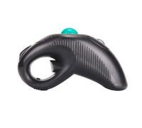 Cabilock 4ghz USB Port Thumb Controlled Handheld Trackball Mouse Dolphin Shape Portable 1000dpi 5-button Plastic Mouse for Laptop Users Black