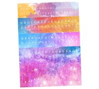 Cabilock 4pcs 17-Note Kalimba Thumb Piano Key Stickers for Beginners, Colorful Musical Scale Decals, Watercolor, and Orange Blue Patterns, Adhesive Notes for Kalimba Learners and Music