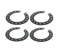 Cabilock 4pcs Acoustic Guitar Sound Hole Rosette Sticker 94mm Diameter Sound Hole Inlay Ring Decal for Folk Guitar Decoration Compatible with