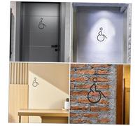 Cabilock 4pcs Acrylic Handicap Bathroom Sign Black Wheelchair Accessible Toilet Disability Washroom Marker for Home Office Commercial Use and Clear Visibility
