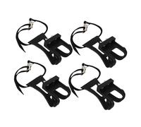 Cabilock 4pcs Adjustable Elastic Pedal Straps with Toe Clips for Exercise Bikes Mountain Road Bicycles Lightweight Cage for Secure Fit and Enhanced Cycling Efficiency