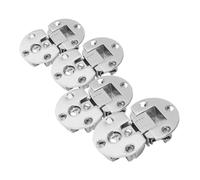 Cabilock 4pcs Adjustable Hidden Cabinet Door Hinges for Kitchen and Bathroom Space Saving Drop Down Hardware with Smooth Quiet Operation Silver Finish