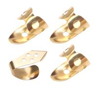 Cabilock 4pcs Adjustable Thumbpick Hollowed Metal Plectrum Guitar Pick for Banjo Acoustic Guitar Accessories