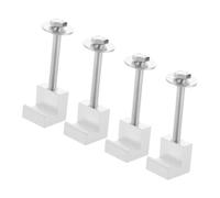 Cabilock 4pcs Aluminum Alloy J Hook Truck Toolbox Mounting Clamps Kit for Pickup Bed Rail Tool Box Tie Downs with Ladder Clamp Accessories for Secure Automotive Exterior