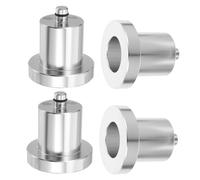 Cabilock 4pcs Aluminum Jack Pad Adapter with Anti-slip Shock Absorbing Cushion Precision Vehicle Lift Support for Electric Cars Suvs Trucks Compatible with Hydraulic and Garage Jacks