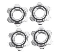 Cabilock 4pcs Anti-slip Dumbbell Collar Nut Hex Screw Lock for Barbell Weightlifting Compatible with Standard Bars for Secure Workouts and Bumper Plate Use