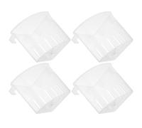 Cabilock 4pcs Aquarium Corner Plant Holder for Fish Tank, Plastic Hanging Planter with Drainage Holes and Integrated Hook Design, Suitable for Peace Lilies and Lucky Bamboo, for Aquascaping