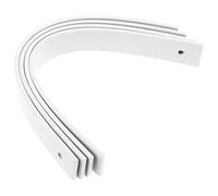 Cabilock 4Pcs Artificial Leather Strap Hangers for Wedding and Event Sign Display, White PU Belt Wall-Mounted Hooks for Welcome Signage and Hanging Decor