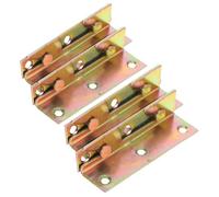 Cabilock 4Pcs Bed Rail Fasteners Metal Brackets with Pin and Latch Thickened Single Buckle Bed Frame Connectors for Platform Bunk Iron Replacement Hardware