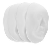 Cabilock 4pcs Blank Chinese Opera Pvc Face Mask White Unpainted
