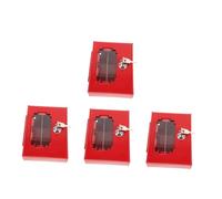 Cabilock 4pcs Box Door and Window Emergency Key Box Safe Lockbox File Cabinet with Lock Airtight Fireproof Keys Doorknob Proof Cabinet Locks Door Locks Portable Lockable Red Iron