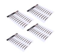 Cabilock 4pcs Brown 6d Hair-like Eyebrow Sticker Set, Water Transfer Paper Temporary Tattoos with Arch, Gentle Curve, and Straight Shapes, Not Easy to Fall or Fade, for Natural