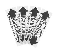 Cabilock 4pcs Car Door Safety Stickers Self-Adhesive Do Not Touch Warning Decals for Automatic Sliding Glass Doors and Easy to Install