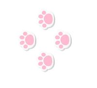 Cabilock 4Pcs Cartoon Cat Claw Sponge Scrubbers for Mirror and Glass Window Cleaning Bathroom Cleaning Supplies with Adhesive Creative and Unique Design for Housekeeping