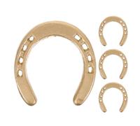 Cabilock 4pcs Cast Iron Horseshoe Wall Decor Set, Rustic Western Metal Ornaments for Farmhouse and Barn, Good Luck Lucky Charm Home Decoration, 3x3 Inch