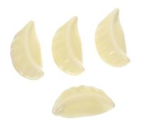 Cabilock 4pcs Ceramic Chopstick Rest Set Dumplings Shape Table Flatware Racks Beige Chopsticks Holders Prevent Rolling Easy to Clean and Other Tableware