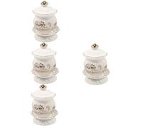 Cabilock 4pcs Ceramic Water Offering Cup with for Temple Buddhist Supplies Multi Functional Holy Lotus Cup for Meditation Home Decor and Ritual Use Porcelain White