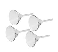 Cabilock 4pcs Clear Scientific Glass Funnels Wide Mouth Laboratory Supplies Portable Filling Tools for Precise Oil Transfer and Filtration in Chemistry Experiments