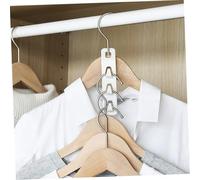 Cabilock 4Pcs Clothes Hanger Connector Hooks Abs Non-Slip Space Saving Organizer for Wardrobe Storage Heavy-Duty Multifunctional Hanger Clips for Vertical Clothes Arrangement