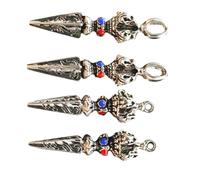 Cabilock 4pcs Creative Religious Pendants Buddhist Bodhi Alloy Diamond Pestle Charms for DIY and Collections Fashion Ornaments Suitable for Buddhist Believers Assorted style