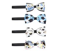 Cabilock 4pcs Creative Ribbon Pet Bowknot Bow Tie Set with Adjustable Tightness Graduation and Photography Props for Pets