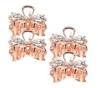 Cabilock 4pcs Crystal and Hair Clip Elegant Bow Hair Claw Bow Claw Clips for Women Small Barrette for Ponytail