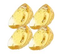 Cabilock 4pcs Crystal Yuan Bao Figurines with Auspicious Dragon Pattern Feng Shui Home Decor for Bedroom Bedside Table Oriental Wealth Sculptures for Prosperity and Luck Elegant Asian