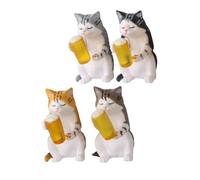 Cabilock 4Pcs Cute Cat Refrigerator Magnets Magnetic Animal Decorative Clings for Kitchen Stylish and Creative Fridge Stickers Easy to Attach Smooth Surfaces Fun Home Decor