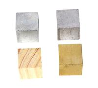 Cabilock 4pcs Density Measurement Cube for Physics Education High-grade Iron Copper Aluminum Wood Blocks with Accurate Edges Science Experiment Kit for Middle School Learning