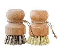 Cabilock 4pcs Dish Scrub Brush for Kitchen Cleaning Lightweight Wooden Handle for Pots Pans Sinks and Countertops