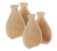 Cabilock 4Pcs DIY Unfinished Artistic Flower Bottle Mold Half Vase Drawing Craft Kit for Home Office Decorative Use