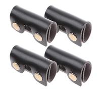Cabilock 4pcs Double Edge Razor Head Protective Sheath with Portable Impact Resistance Design, Synthetic Leather and Iron Material, for Travel and Bathroom Use
