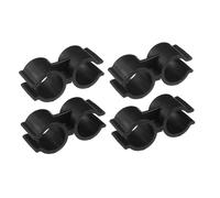 Cabilock 4pcs Dustpan Handle Clips Broom Pole Clamp Double Pipe Connection for Standard Dustpan and Broom Accessories Easy Install Secure Fixing for Efficient Storage