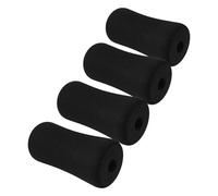 Cabilock 4pcs Foam Foot Pad Roller 7/8 Inch Tube Black Sponge Cover | Non-slip Secure Attachment , Comfortable Cushioning for Ab and Leg Training Fits Weight Bench and Pedal Bar
