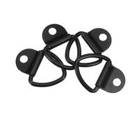 Cabilock 4pcs Galvanized D-ring Tow Hook Hole Heavy Duty Trailer Tie Down Anchors for Automotive Cargo Van Truck Rv Secure Fixation Lashing Accessories
